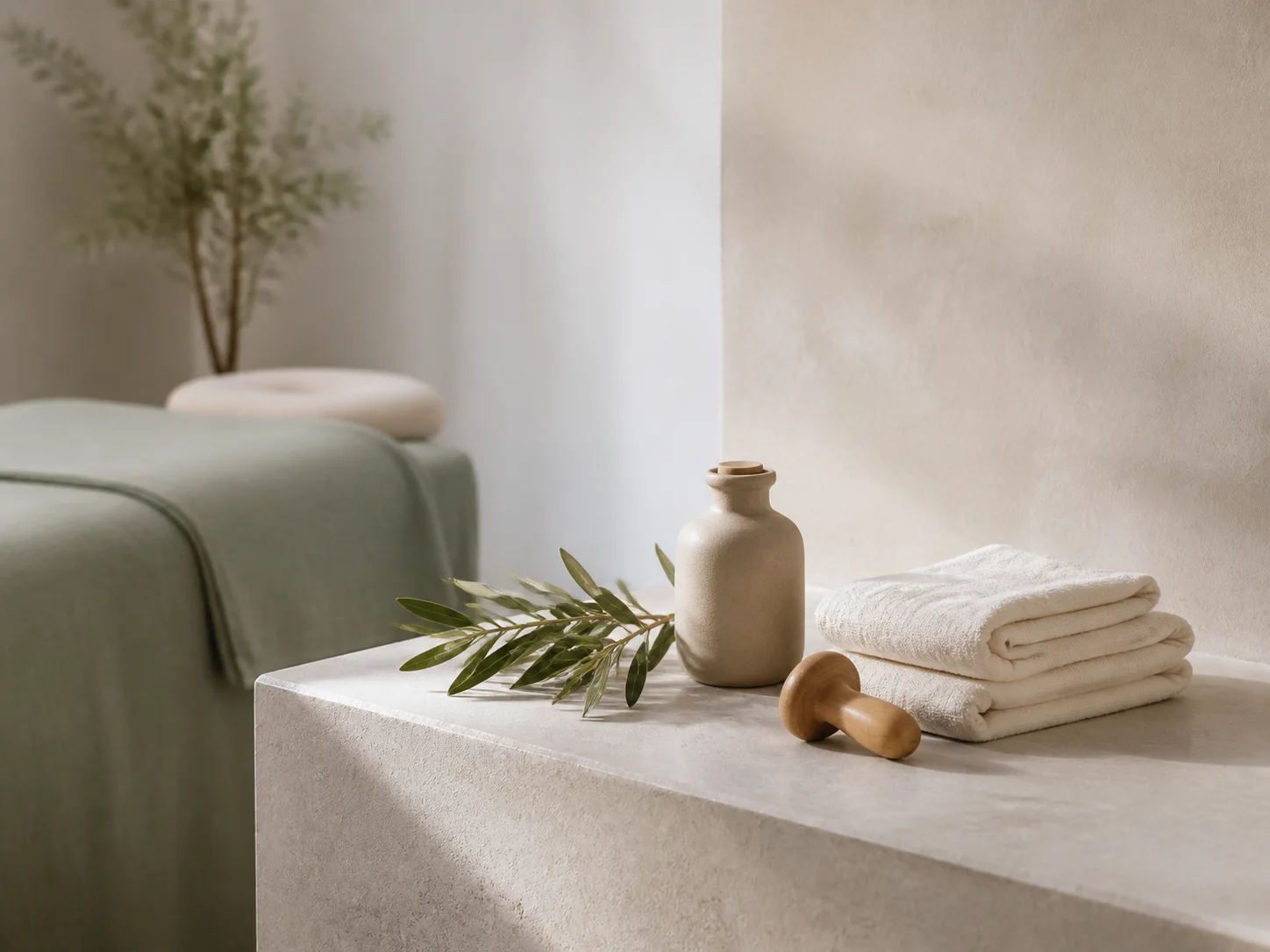 Nunchi Spa massage treatment preparation